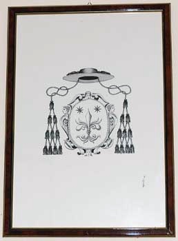 E_B0231a.jpg - Vento T., Stemma del vescovo Vincenzo Napoli, dipinto inchiostro di china su cartone, sec. XX.