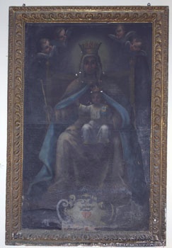 E_B0262A.jpg - Ambito siciliano, Madonna del Tindari, dipinto olio su tela, sec. XIX.