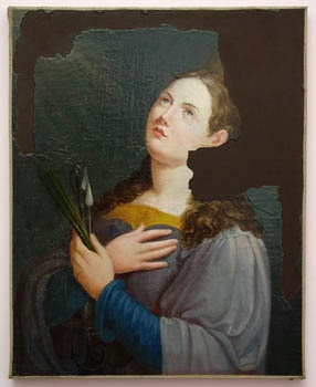 E_B0271a.jpg - Ambito siciliano, Sant'Agata, dipinto olio su tela, fine sec. XVII.